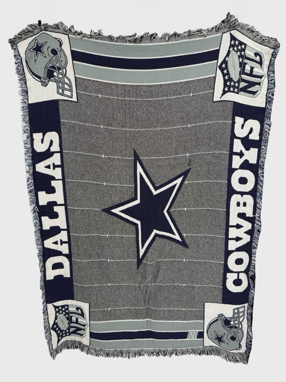Chatham Dallas Cowboys Woven Throw Blanket | Gray / Navy / White